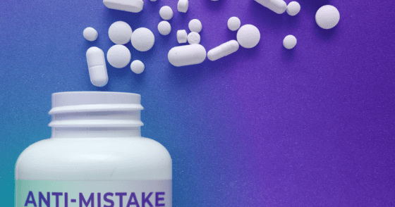 bottle of anti mistake pills