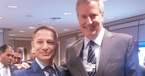 Codewise’s CEO and President John Malatesta and the mayor of New York City Bill de Blasio
