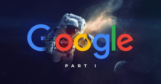 an astronaut holding the Google logo