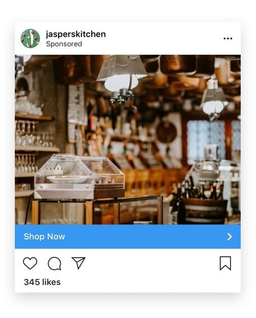 Instagram sponsored posts with link in feed