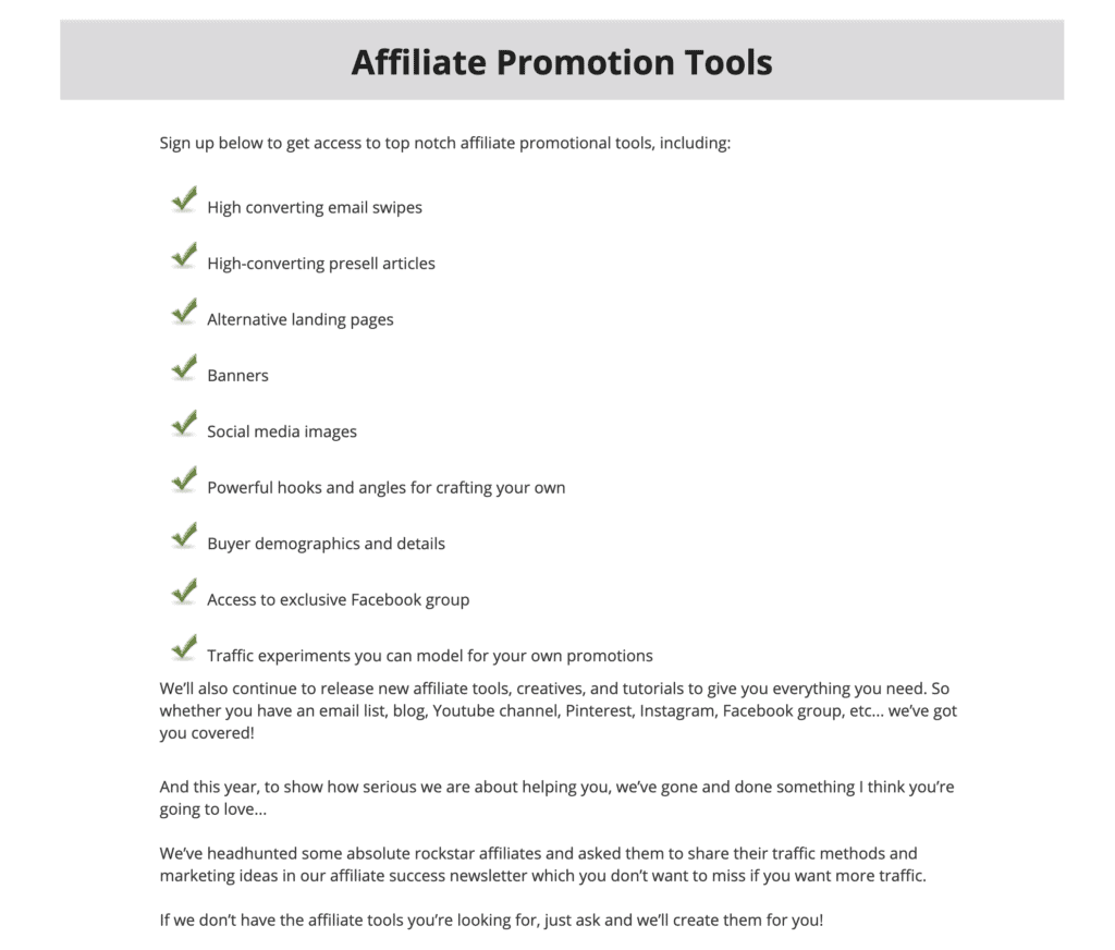 Resources for affiliate campaigns