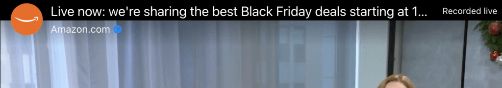 live streaming for black friday