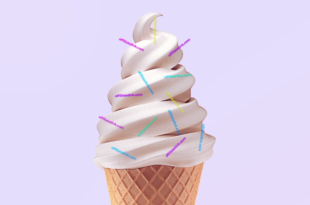 ice cream cone with affiliate links